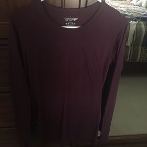 CRZ YOGA seamless workout long sleeve in maroon